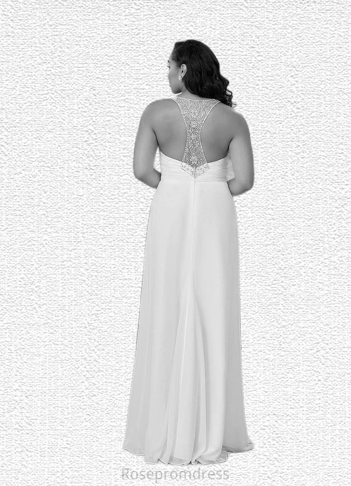 Maleah Sheath Sequins Chiffon Floor-Length Dress SRSP0020062