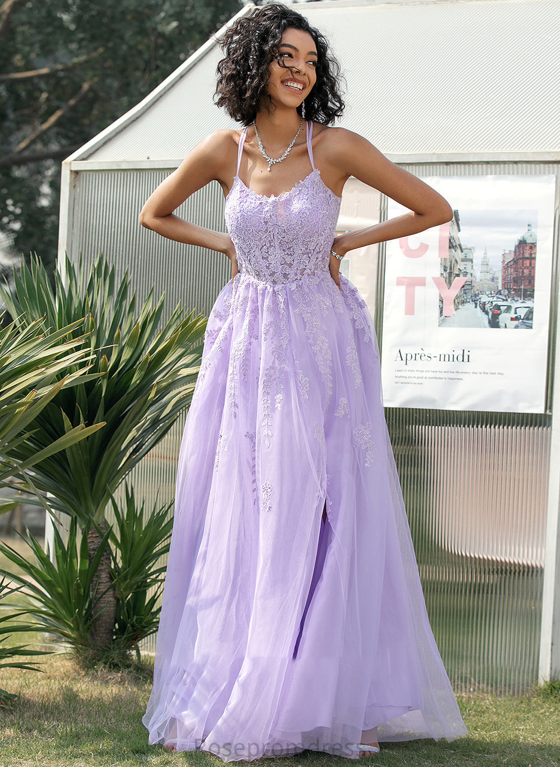 Neck Sweep With Train Ball-Gown/Princess Kamila Sequins Tulle Prom Dresses Lace Scoop