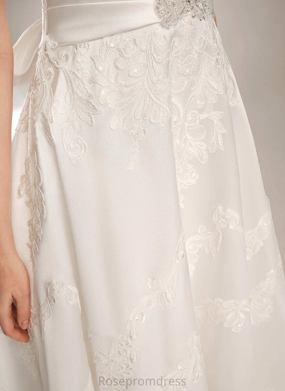 Ball-Gown/Princess With Sequins Dress Chapel Beading Train Anika Wedding Scoop Wedding Dresses Neck