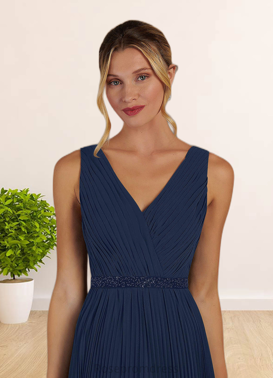 Dakota A-Line Sequins Chiffon Floor-Length Dress SRSP0019886