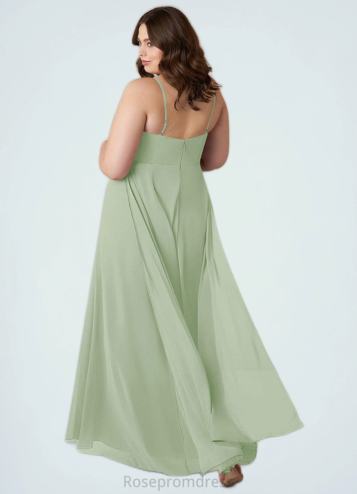 Harley A-Line Pleated Chiffon Floor-Length Dress SRSP0019601