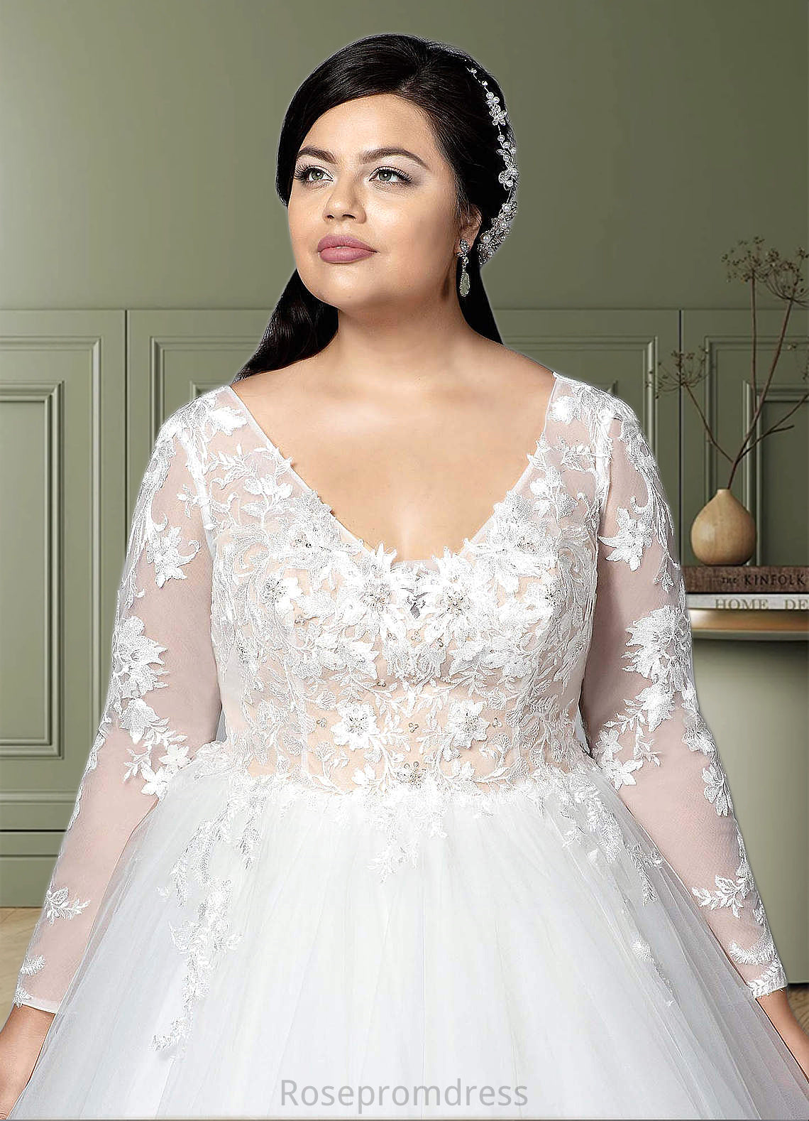 Natalie A-Line Sequins Tulle Chapel Train Dress SRSP0020096