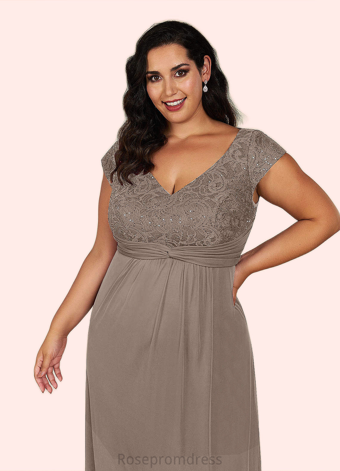 Selah A-Line Sequins Mesh Floor-Length Dress SRSP0019952