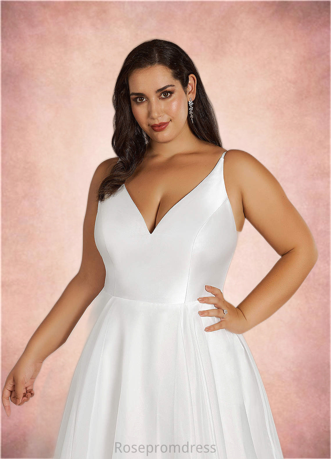 Megan A-Line Organza Chapel Train Dress SRSP0020069