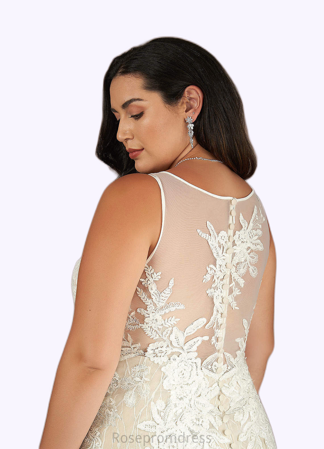 Laylah Mermaid Sequins Tulle Chapel Train Dress SRSP0020058