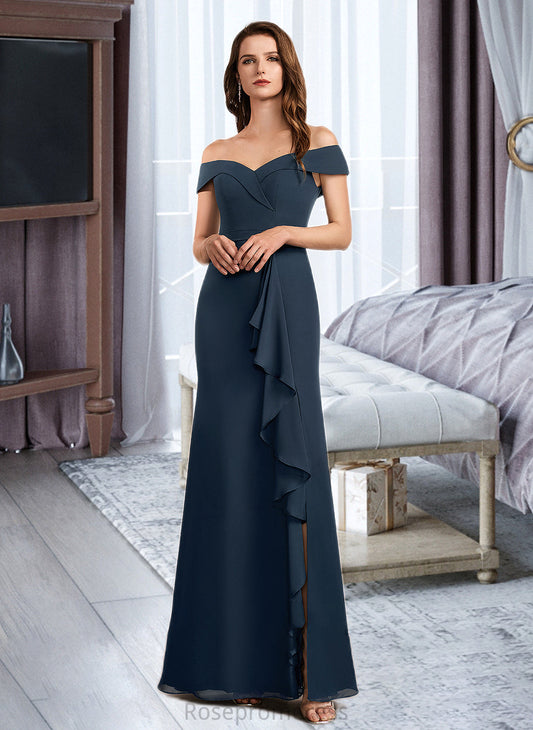 Jadyn A-Line Off-the-Shoulder Floor-Length Bridesmaid Dress With Ruffle SRSP0012807