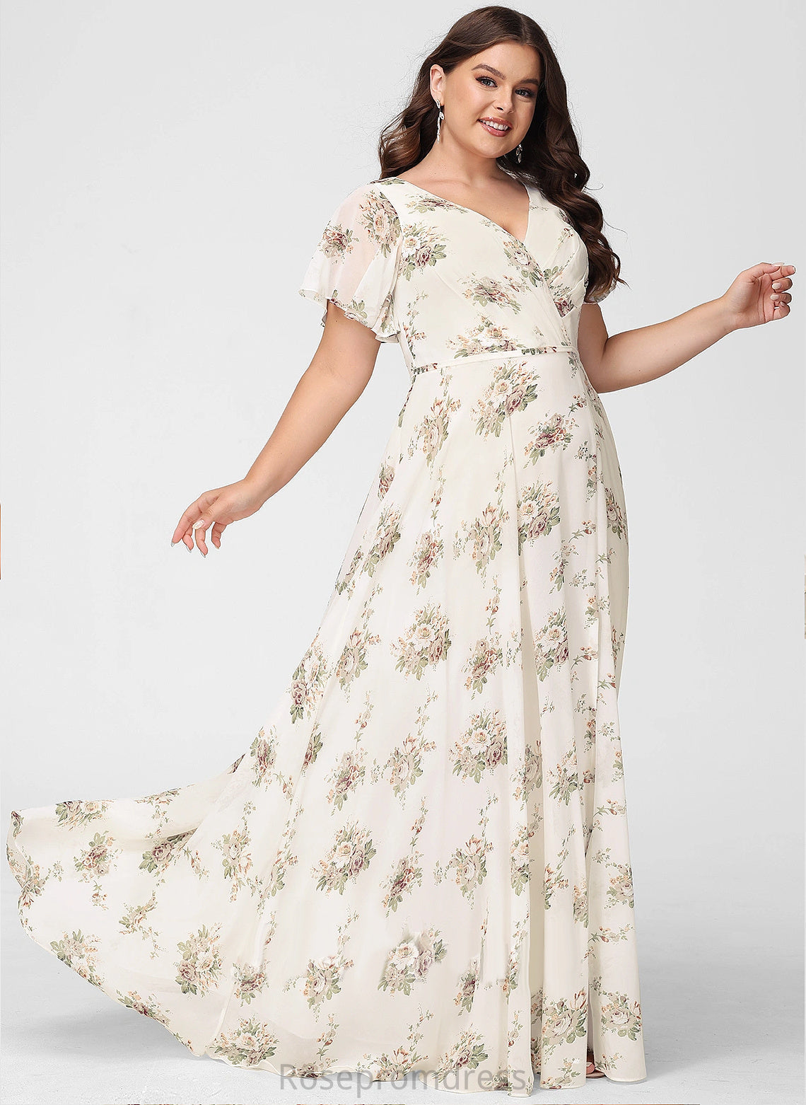 A-line V-Neck Neckline Fabric Length Silhouette Embellishment Floor-Length Kayden Bridesmaid Dresses