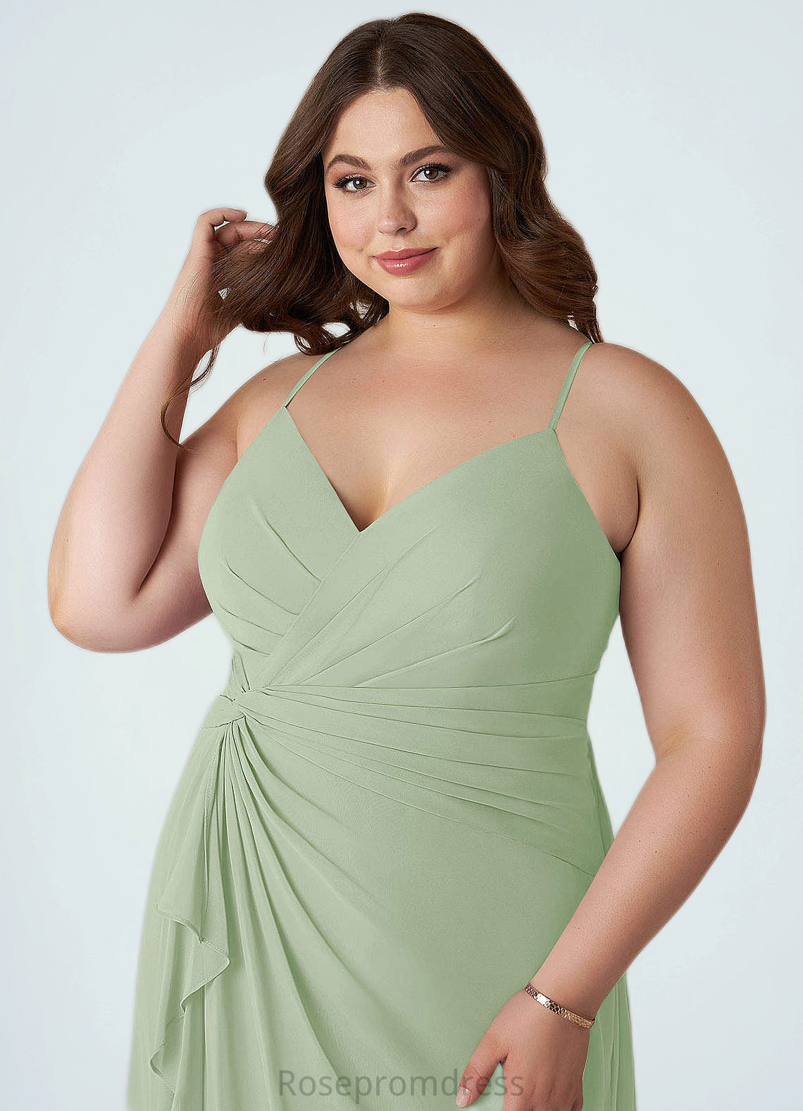 Harley A-Line Pleated Chiffon Floor-Length Dress SRSP0019601