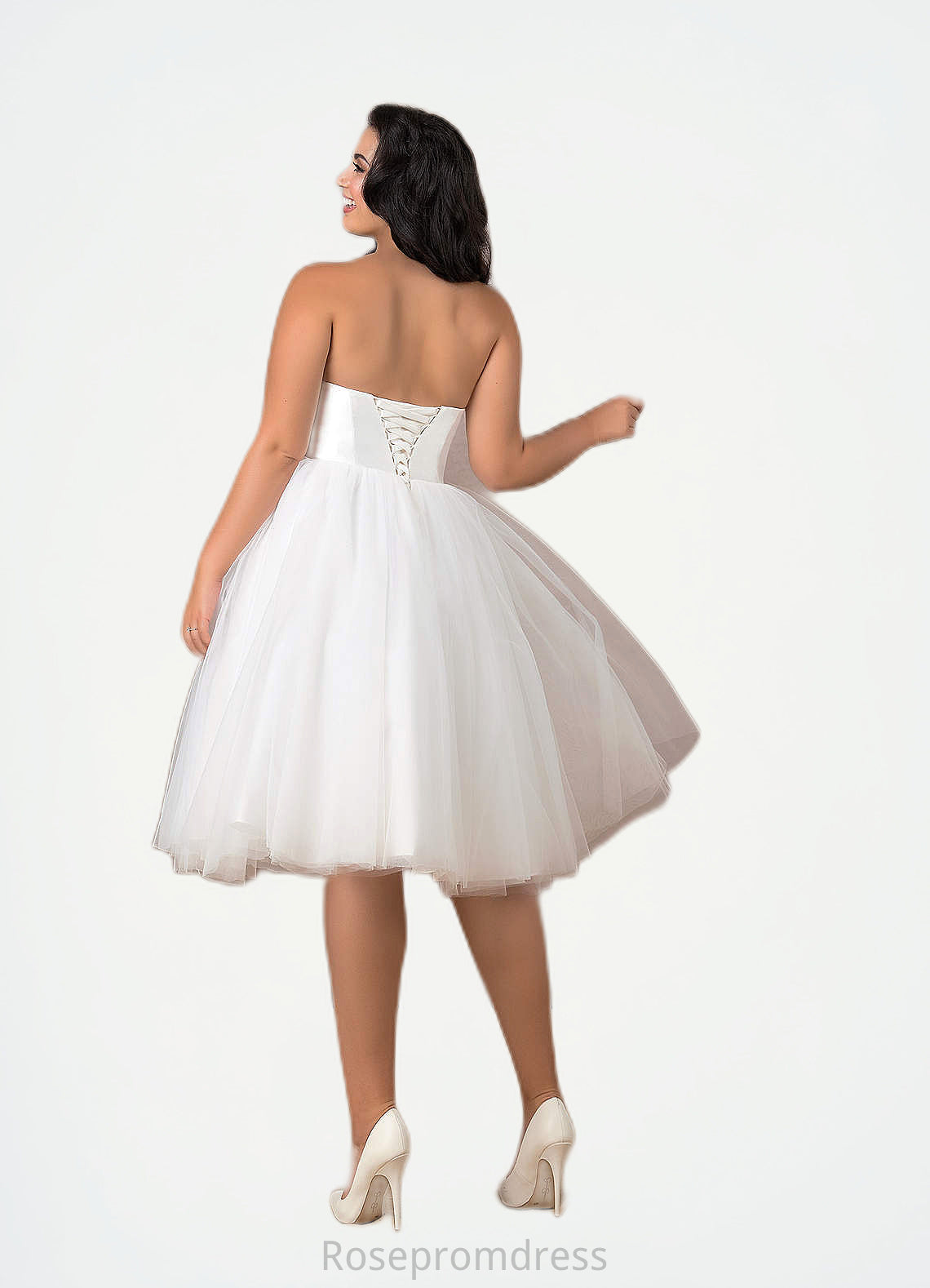 Madelyn A-Line Sweetheart Neckline Tulle Knee-Length Dress SRSP0020080
