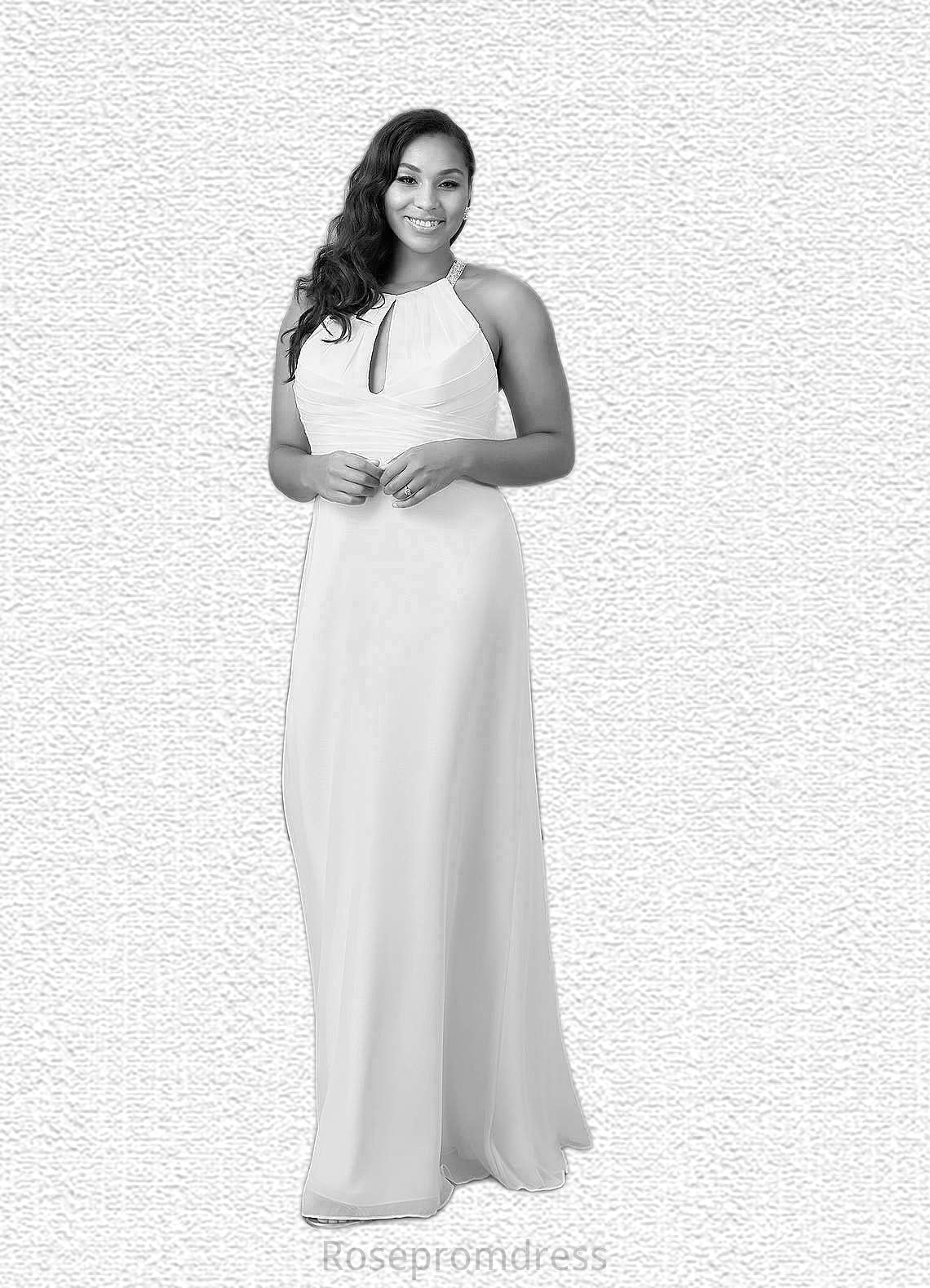 Maleah Sheath Sequins Chiffon Floor-Length Dress SRSP0020062