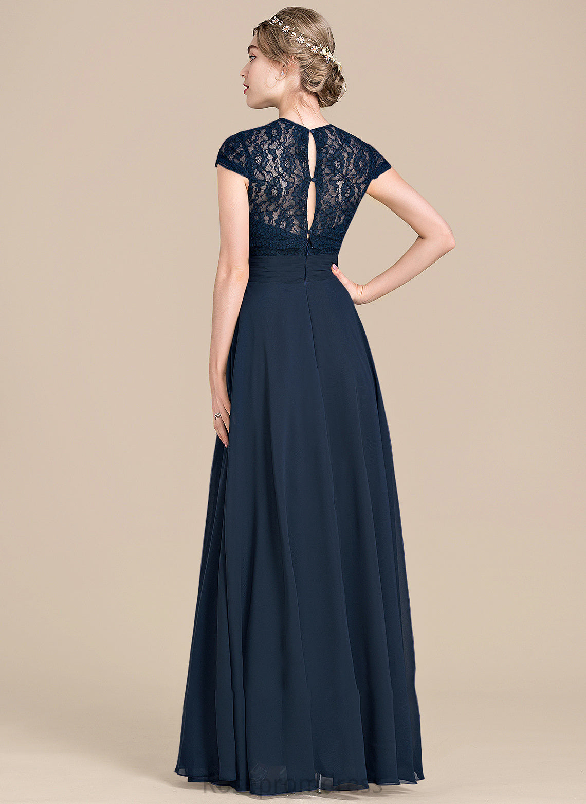 Sweetheart Embellishment Floor-Length Fabric A-Line Silhouette Ruffle Neckline Length Ginny Natural Waist A-Line/Princess Bridesmaid Dresses