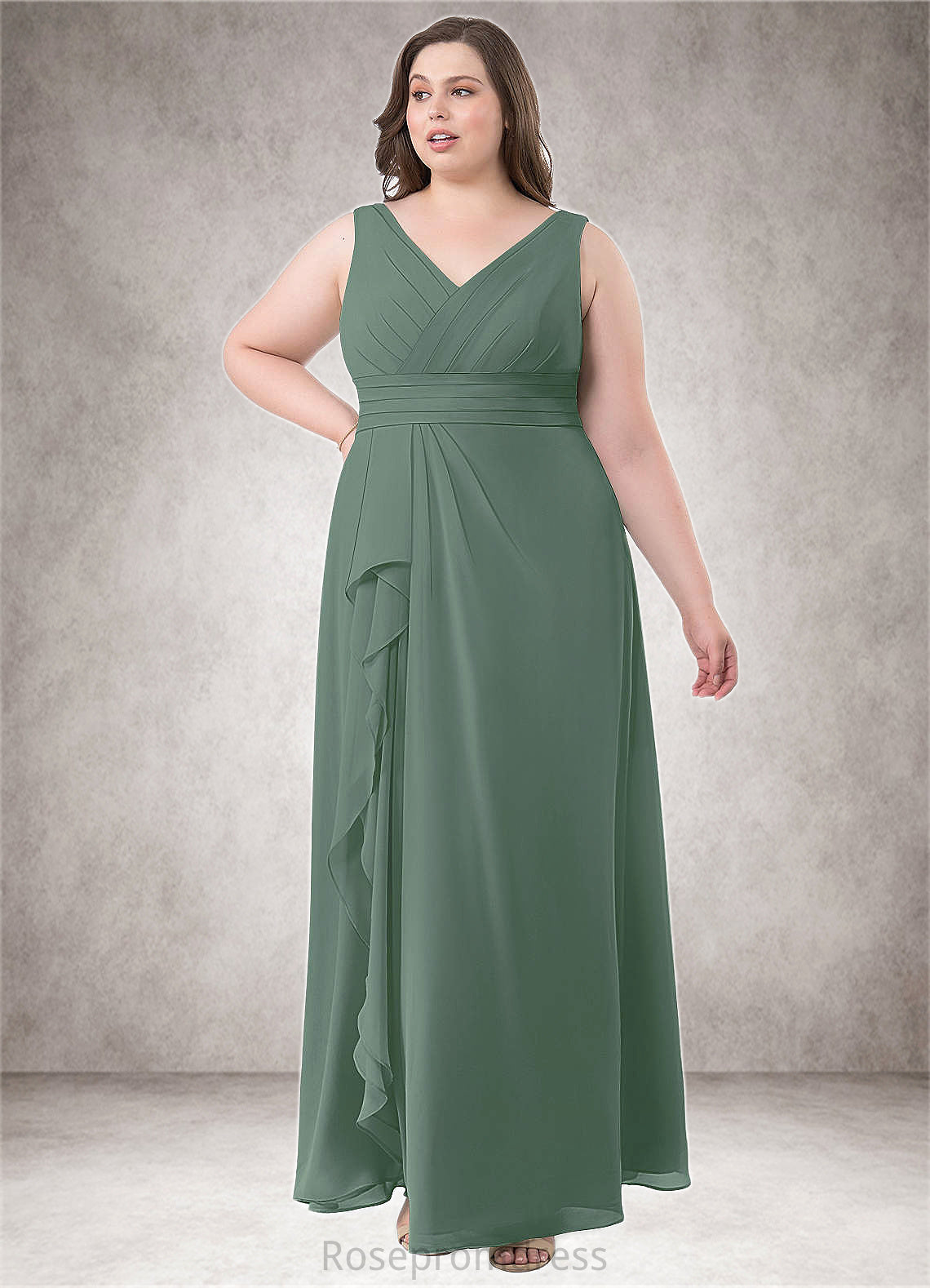 Kaylah A-Line Chiffon Floor-Length Dress SRSP0019655