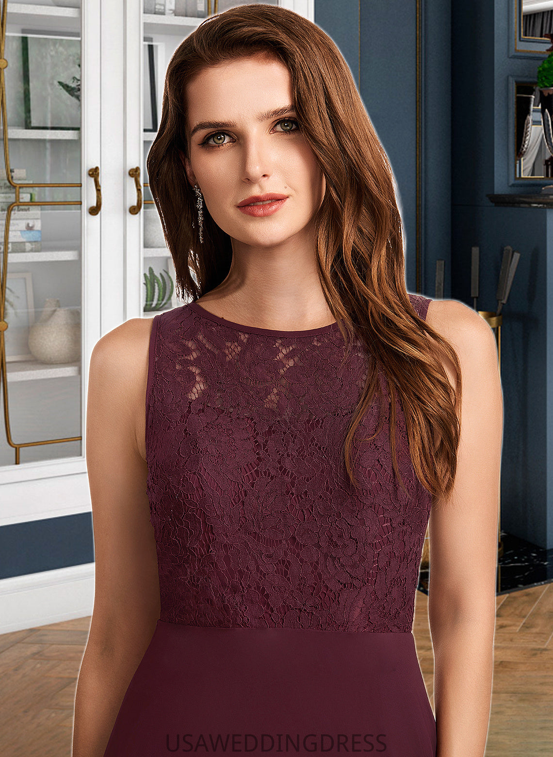 Adrianna A-Line Floor-Length Bridesmaid Dress DSP0013118