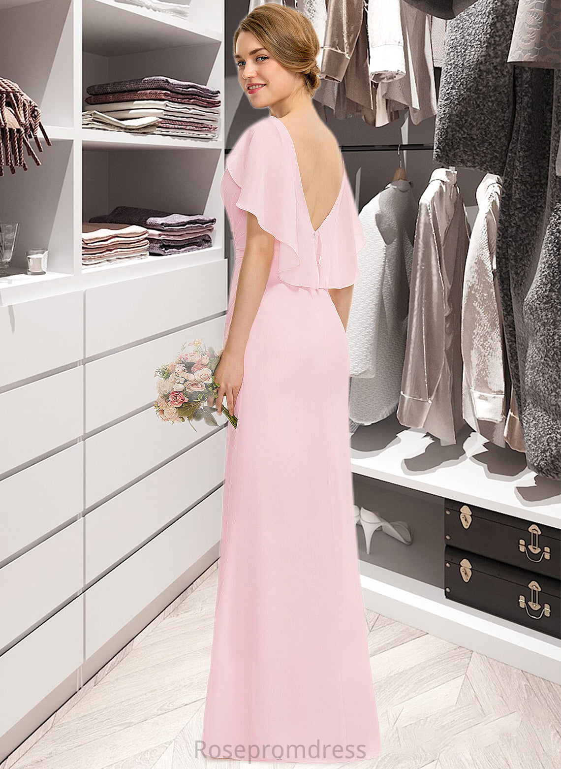 Gwendoline A-Line Scoop Neck Floor-Length Chiffon Bridesmaid Dress With Cascading Ruffles SRSP0013269