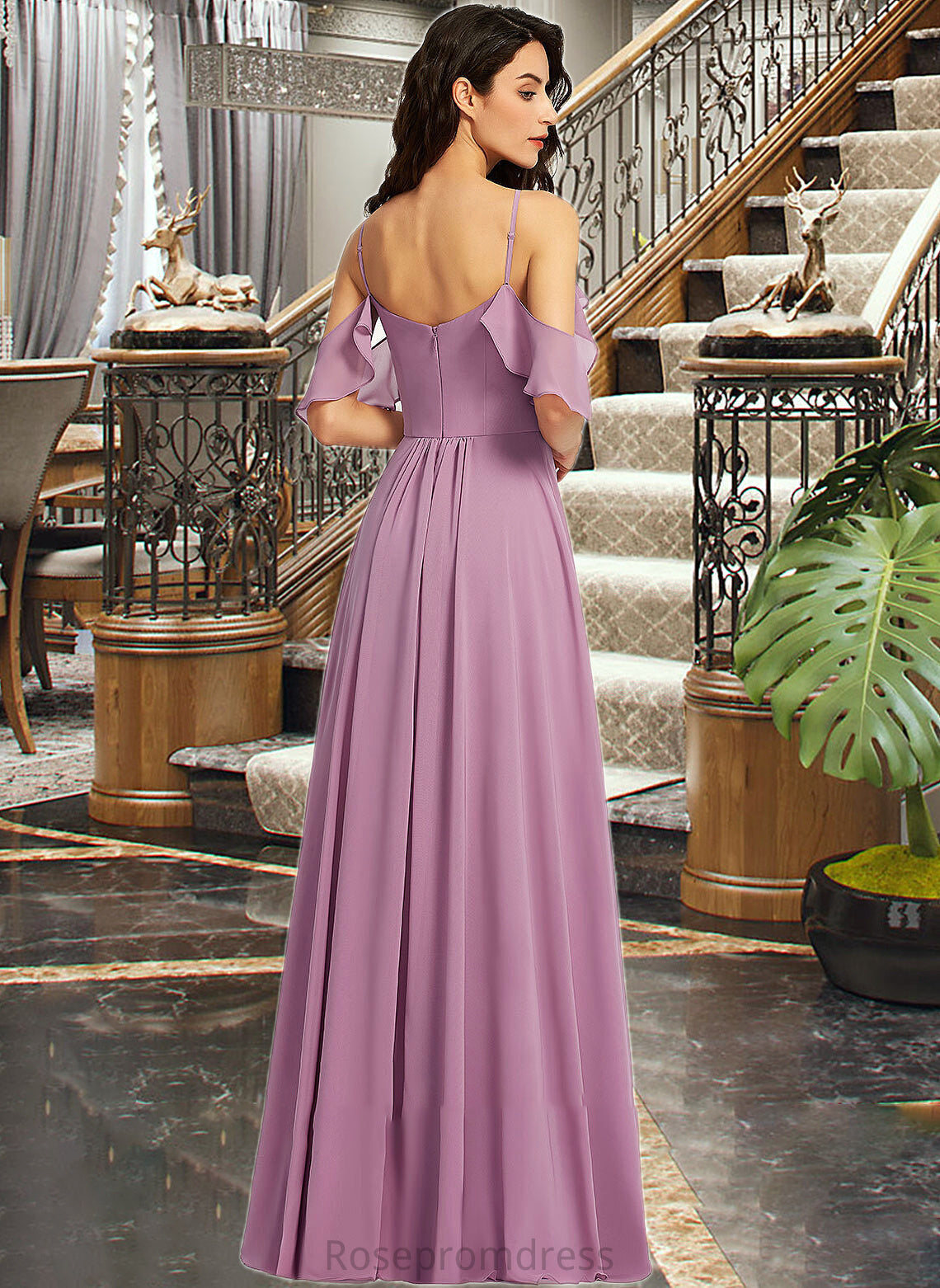 Patience A-Line Scoop Neck Floor-Length Bridesmaid Dress With Pockets SRSP0013287