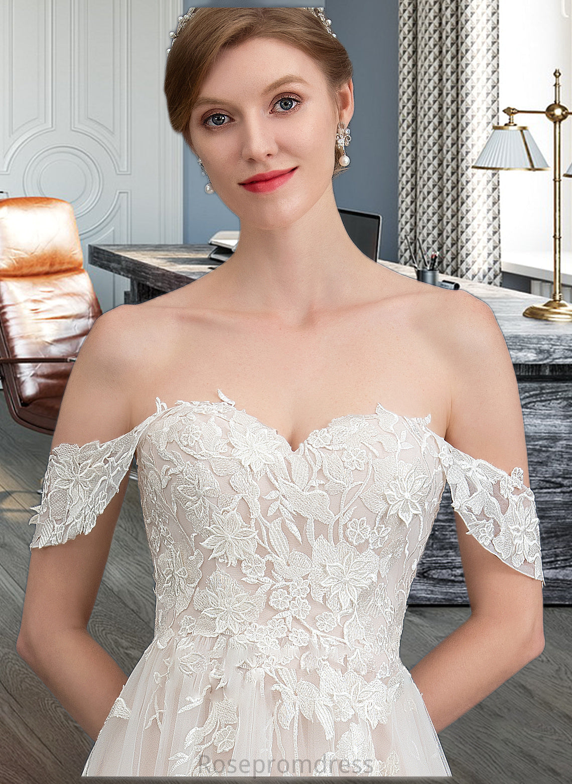 Kadence Ball-Gown/Princess Sweetheart Sweep Train Tulle Wedding Dress SRSP0013685