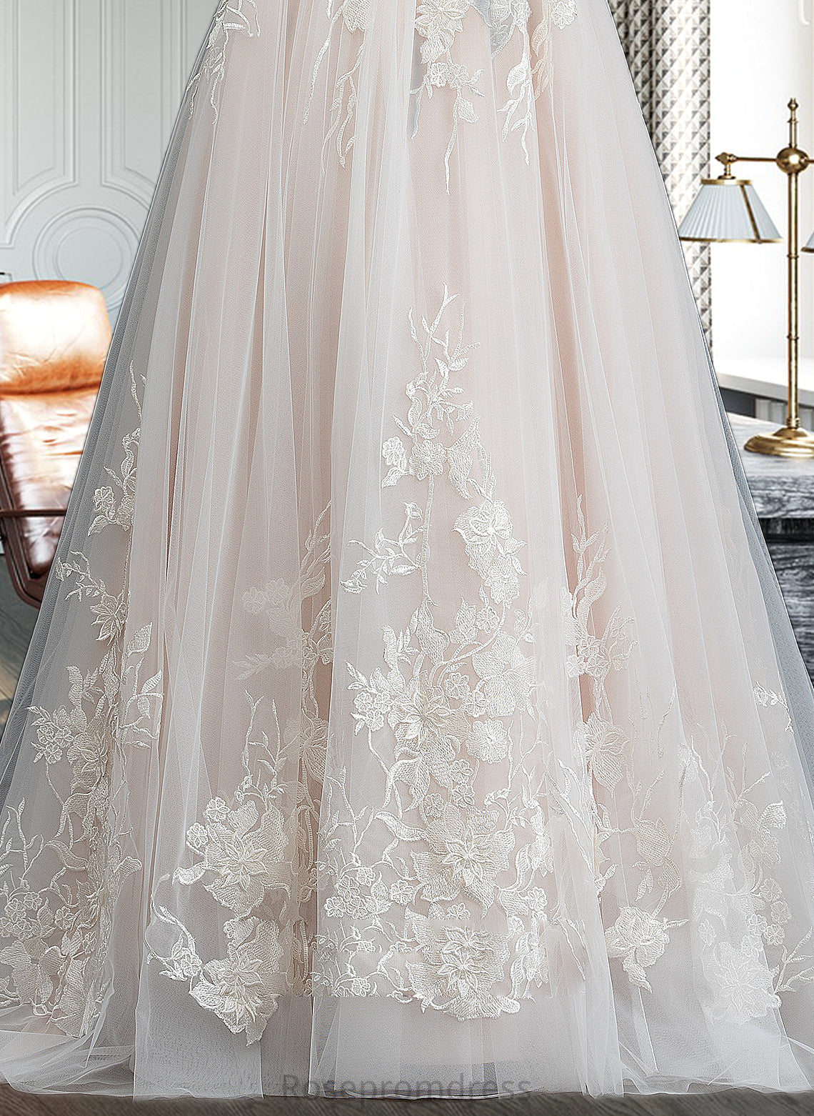 Kadence Ball-Gown/Princess Sweetheart Sweep Train Tulle Wedding Dress SRSP0013685