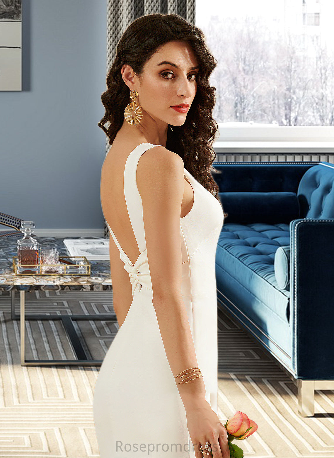 Jimena Trumpet/Mermaid Floor-Length Wedding Dress SRSP0013762