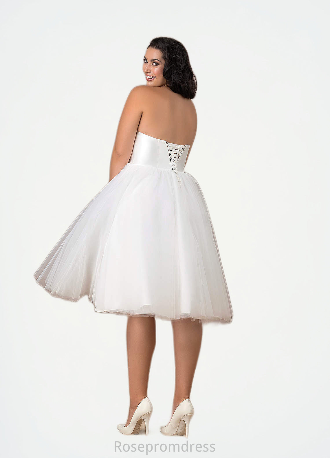 Madelyn A-Line Sweetheart Neckline Tulle Knee-Length Dress SRSP0020080