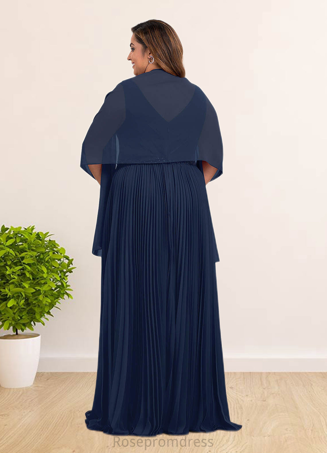 Dakota A-Line Sequins Chiffon Floor-Length Dress SRSP0019886