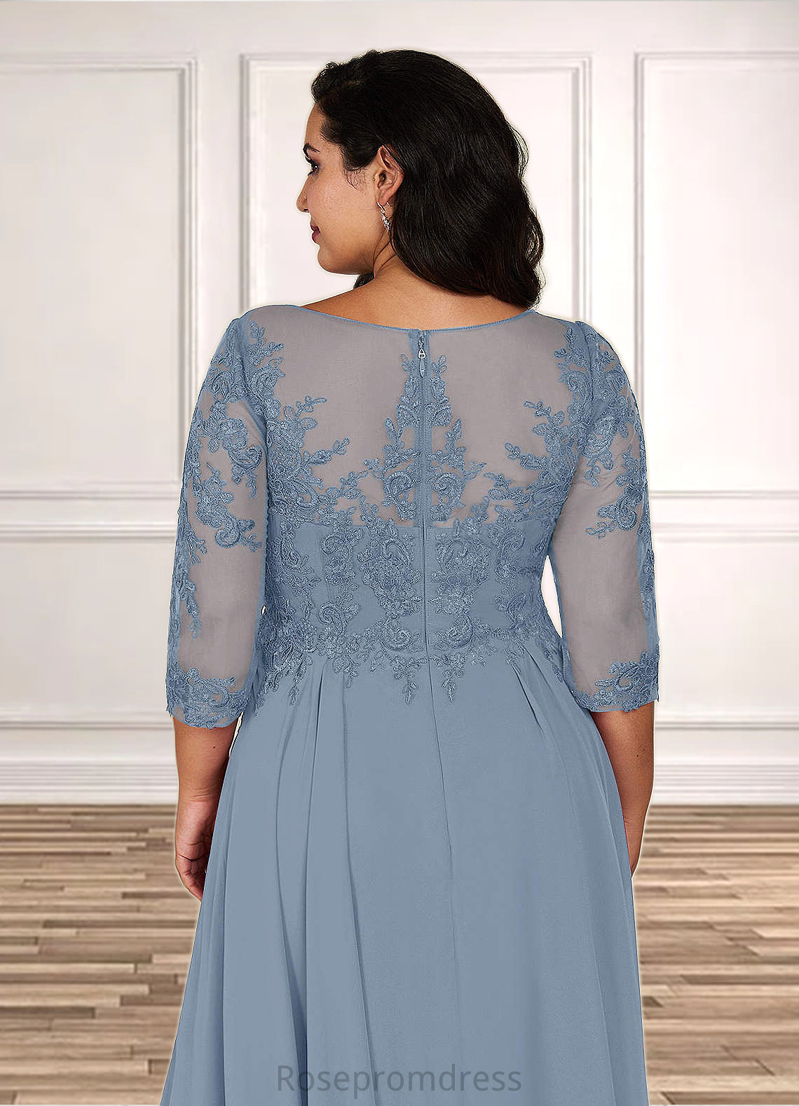 Hadassah A-Line Lace Tea-Length Dress SRSP0019829
