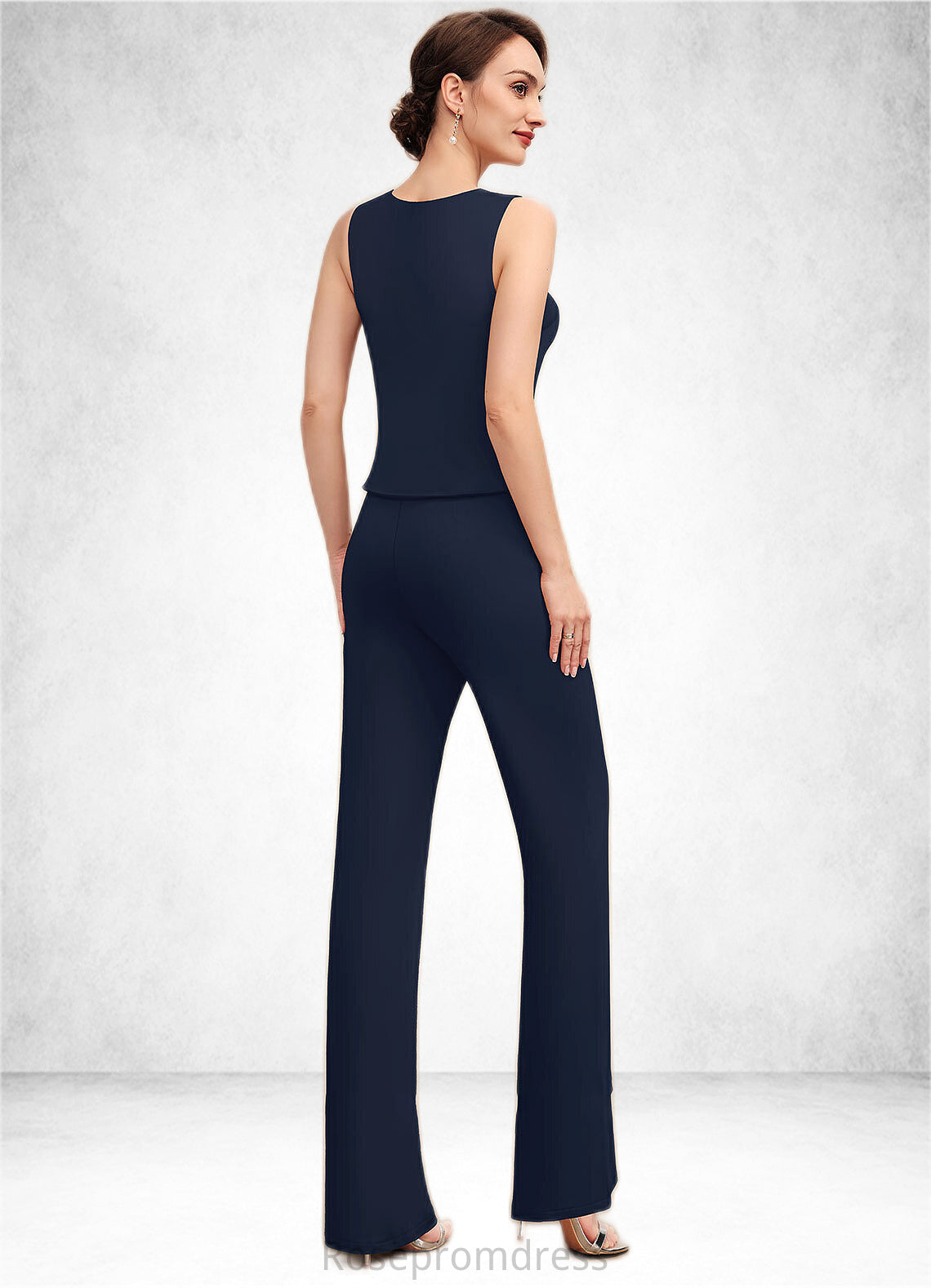 Giana Jumpsuit/Pantsuit Scoop Neck Floor-Length Jersey Mother of the Bride Dress SRS126P0014714