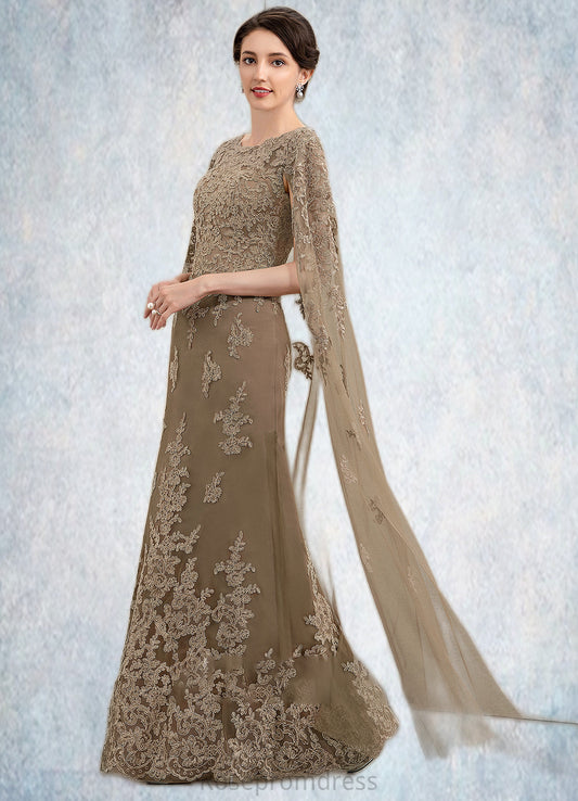 Delaney Sheath/Column Scoop Neck Floor-Length Lace Mother of the Bride Dress SRS126P0014815