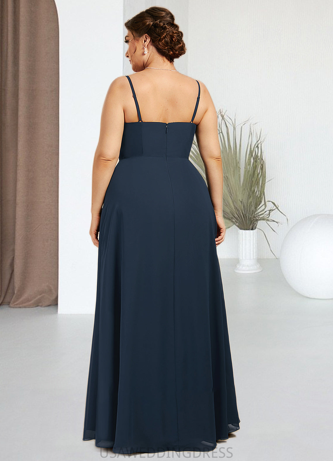 Norma A-Line Square Neckline Floor-Length Chiffon Mother of the Bride Dress DS126P0014818