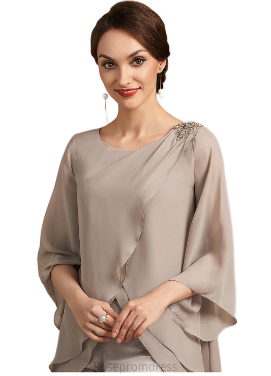 Emerson Jumpsuit/Pantsuit Scoop Neck Floor-Length Chiffon Mother of the Bride Dress SRS126P0014864