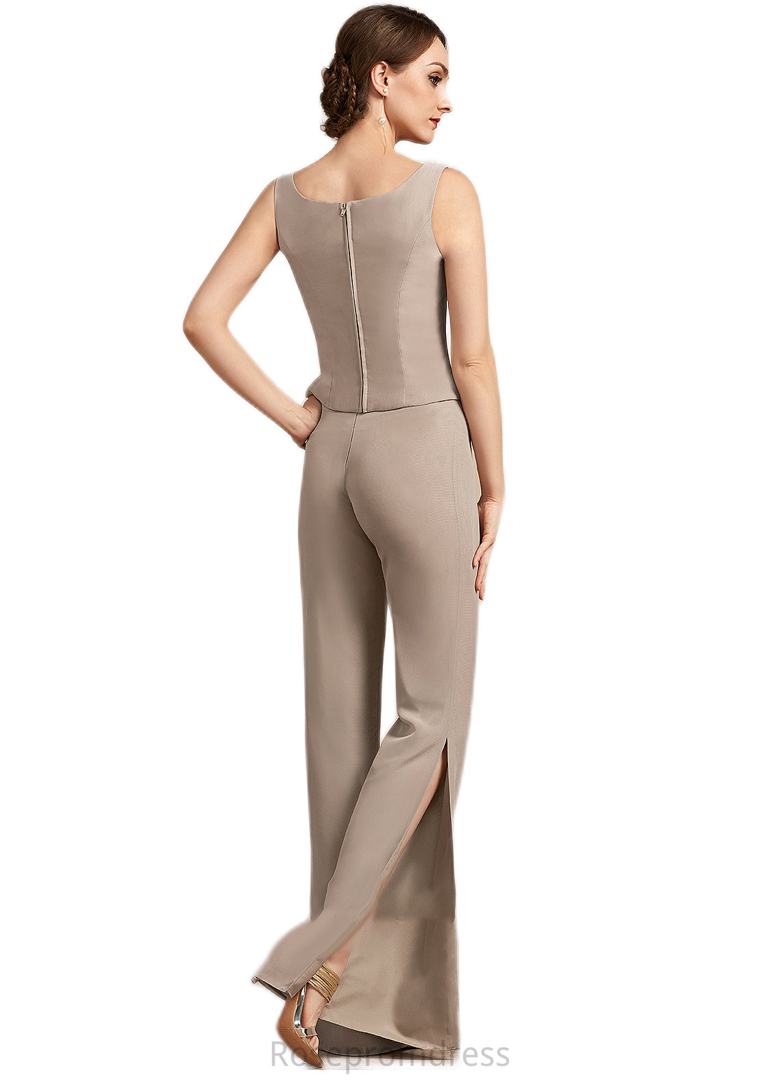 Emerson Jumpsuit/Pantsuit Scoop Neck Floor-Length Chiffon Mother of the Bride Dress SRS126P0014864