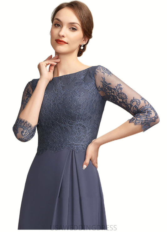 Joanna A-Line Scoop Neck Floor-Length Chiffon Lace Mother of the Bride Dress With Ruffle DS126P0014917