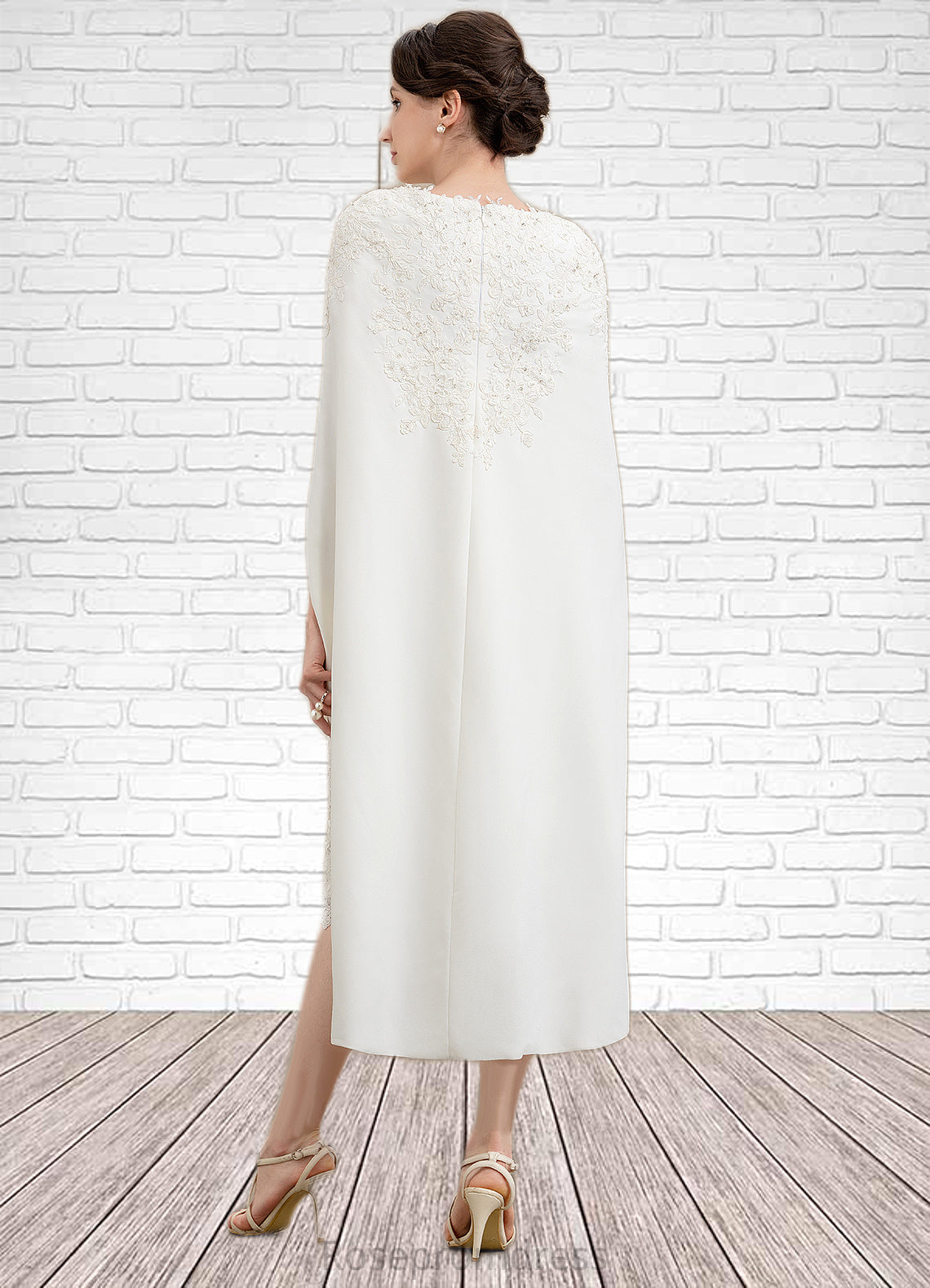 Savannah Sheath/Column Sweetheart Knee-Length Lace Stretch Crepe Mother of the Bride Dress With Beading SRS126P0014973
