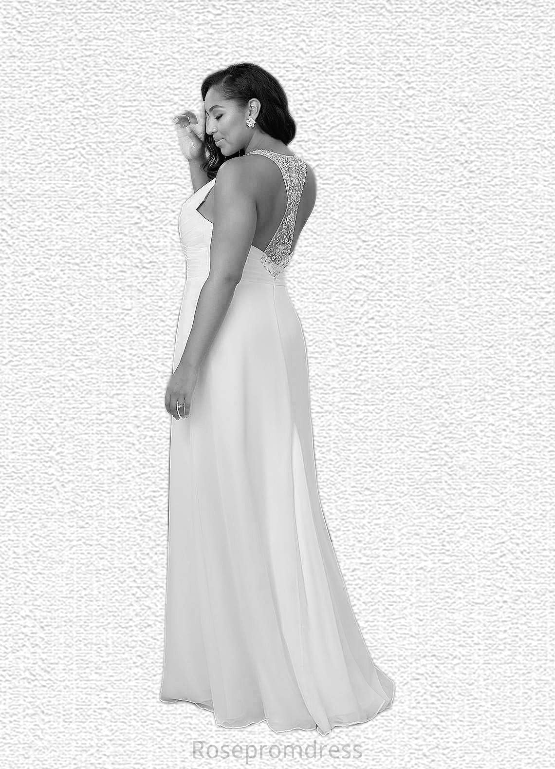 Maleah Sheath Sequins Chiffon Floor-Length Dress SRSP0020062