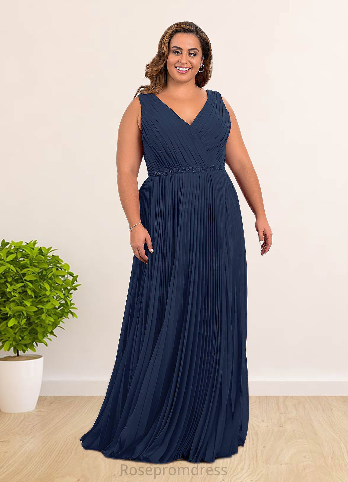 Dakota A-Line Sequins Chiffon Floor-Length Dress SRSP0019886