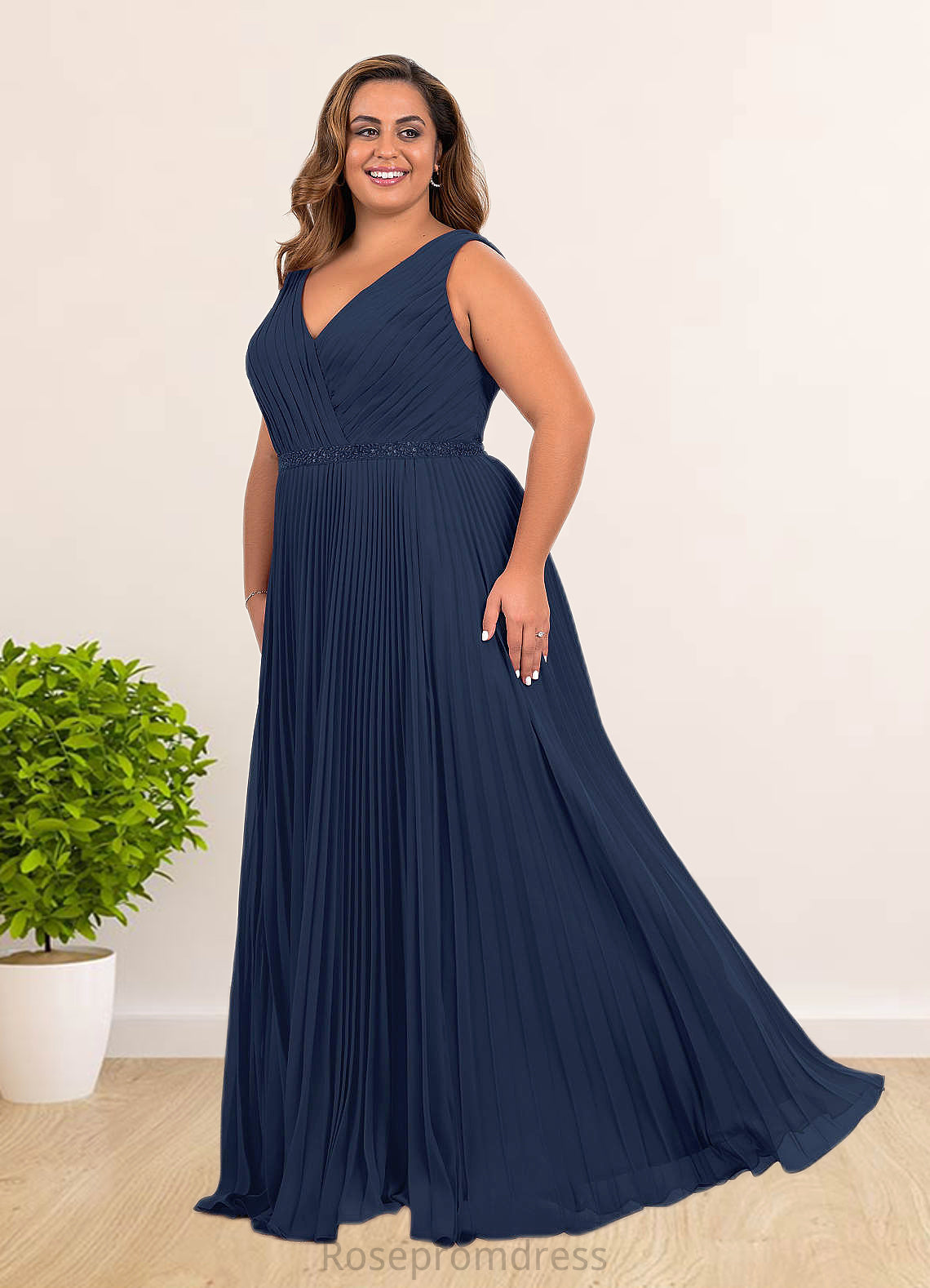 Dakota A-Line Sequins Chiffon Floor-Length Dress SRSP0019886