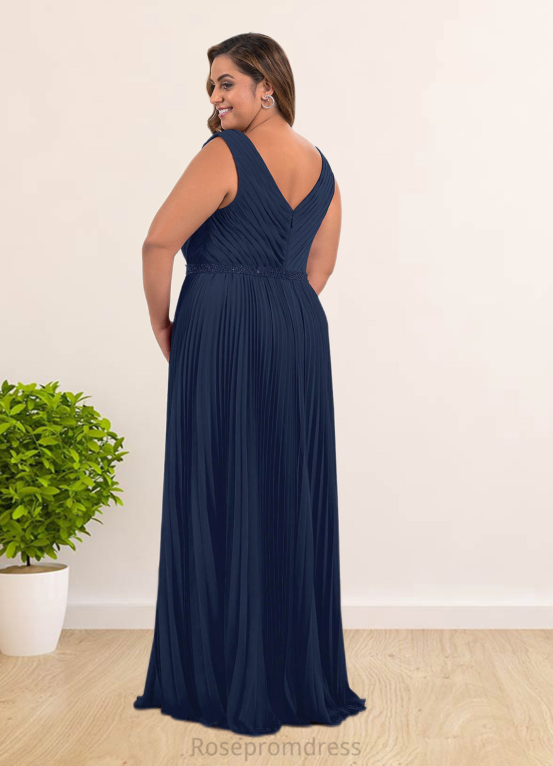 Dakota A-Line Sequins Chiffon Floor-Length Dress SRSP0019886