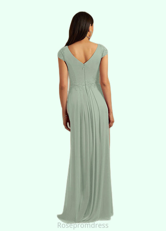 Pearl Mermaid Lace Mesh Floor-Length Dress SRSP0019893