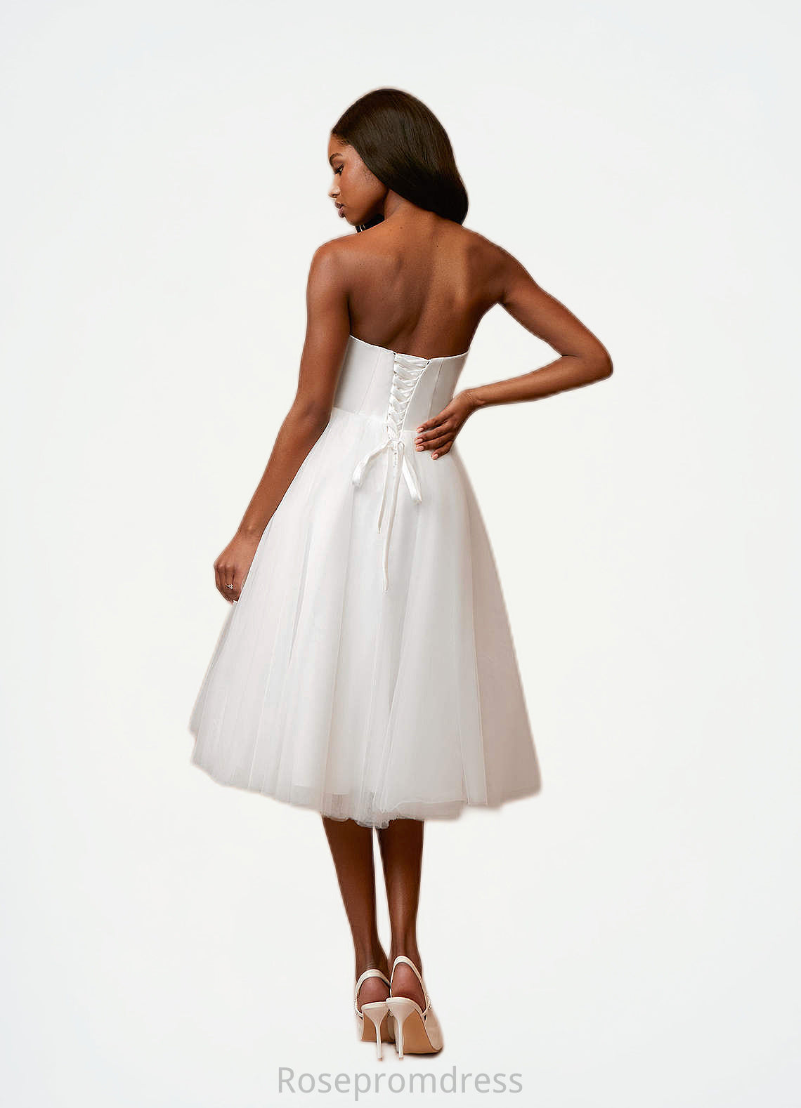 Madelyn A-Line Sweetheart Neckline Tulle Knee-Length Dress SRSP0020080