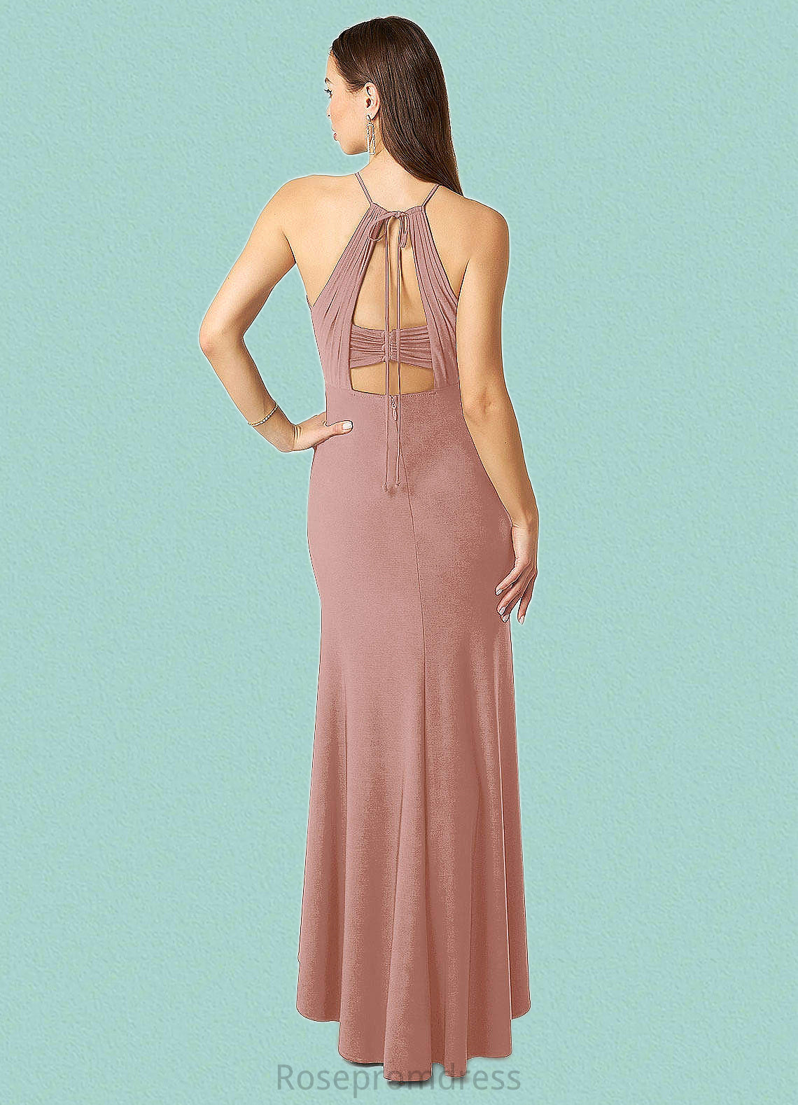 Paula Sheath Sweetheart Neckline Luxe Knit Asymmetrical Dress SRSP0019822