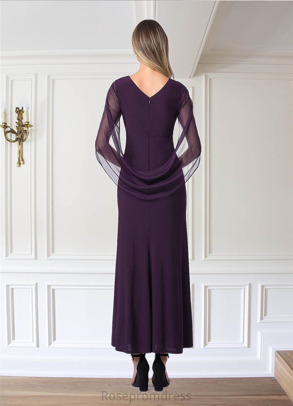 Olympia Sheath Jersey Ankle-Length Dress SRSP0019956