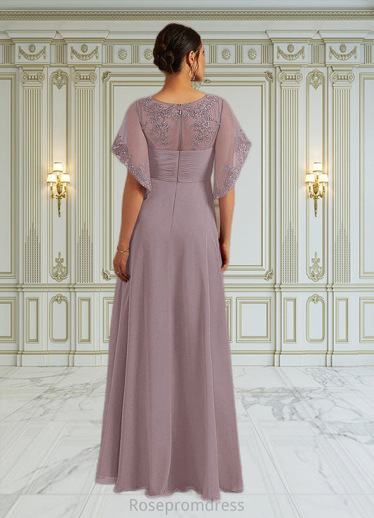 Peyton A-Line Sequins Lace Floor-Length Dress SRSP0019941