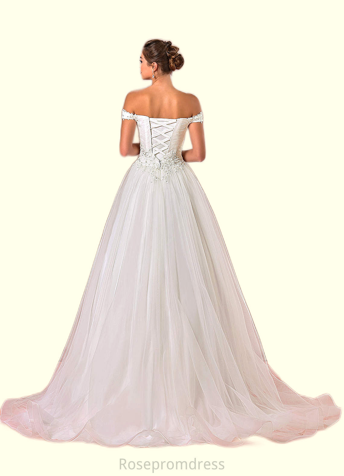 Pamela Ball-Gown Sequins Tulle Chapel Train Dress SRSP0020098