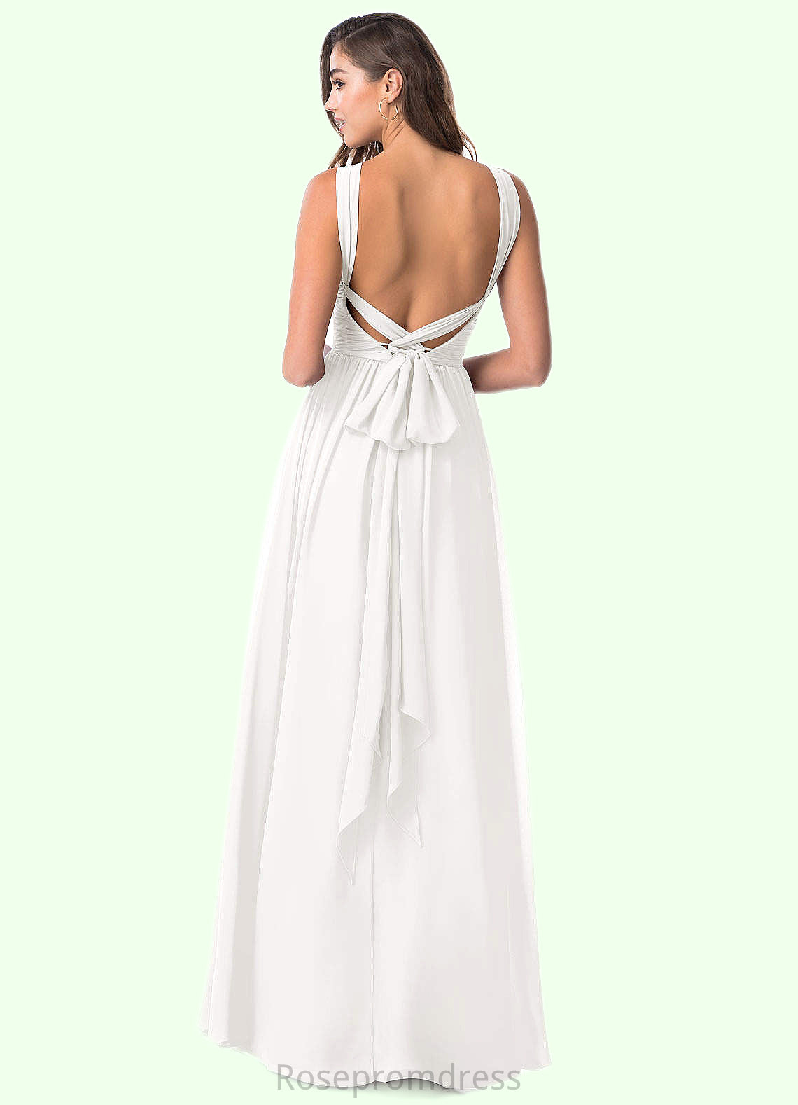 Hannah A-Line Sweetheart Neckline Chiffon Floor-Length Dress SRSP0019706