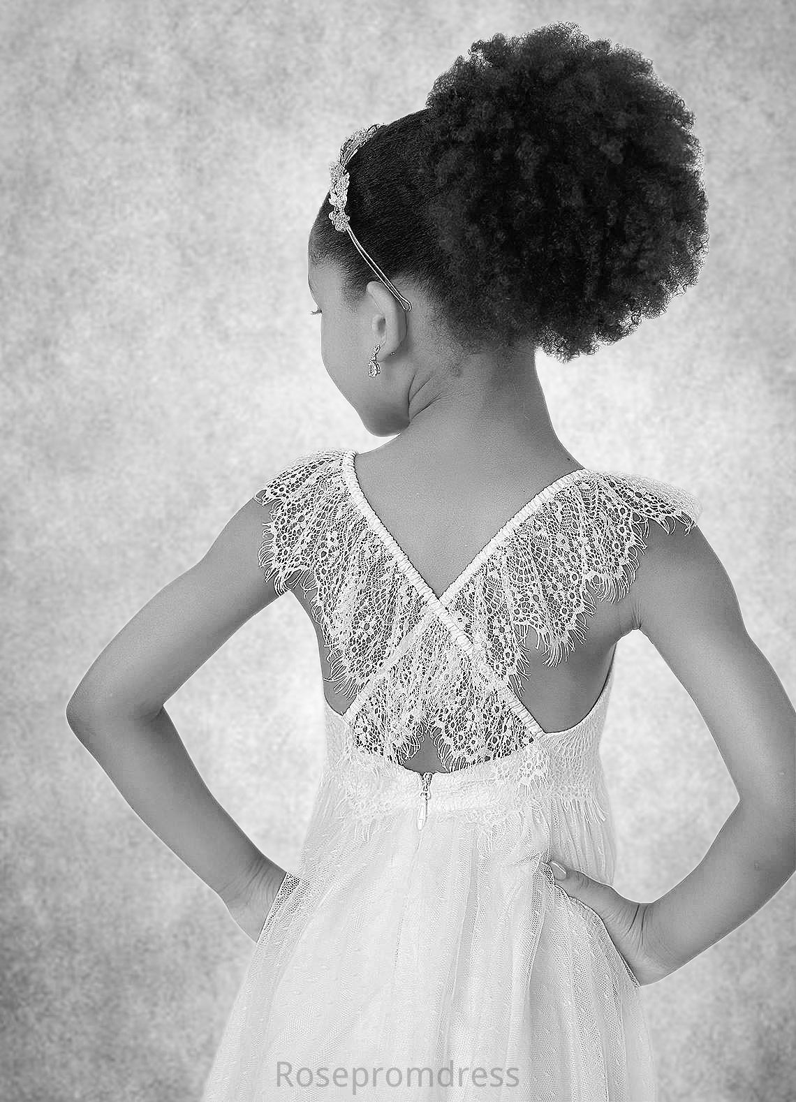 Gill A-Line Lace Tea-Length Dress SRSP0020242