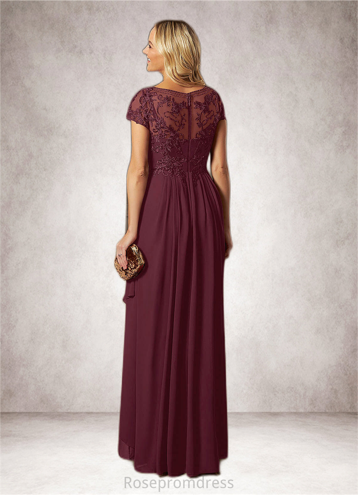 Amanda A-Line Lace Asymmetrical Dress SRSP0019870