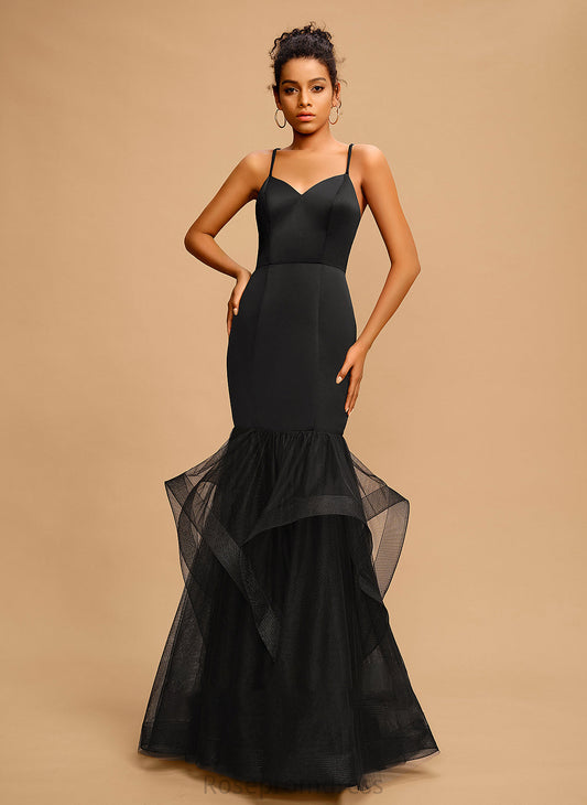 Prom Dresses V-neck Satin Trumpet/Mermaid Floor-Length Savannah