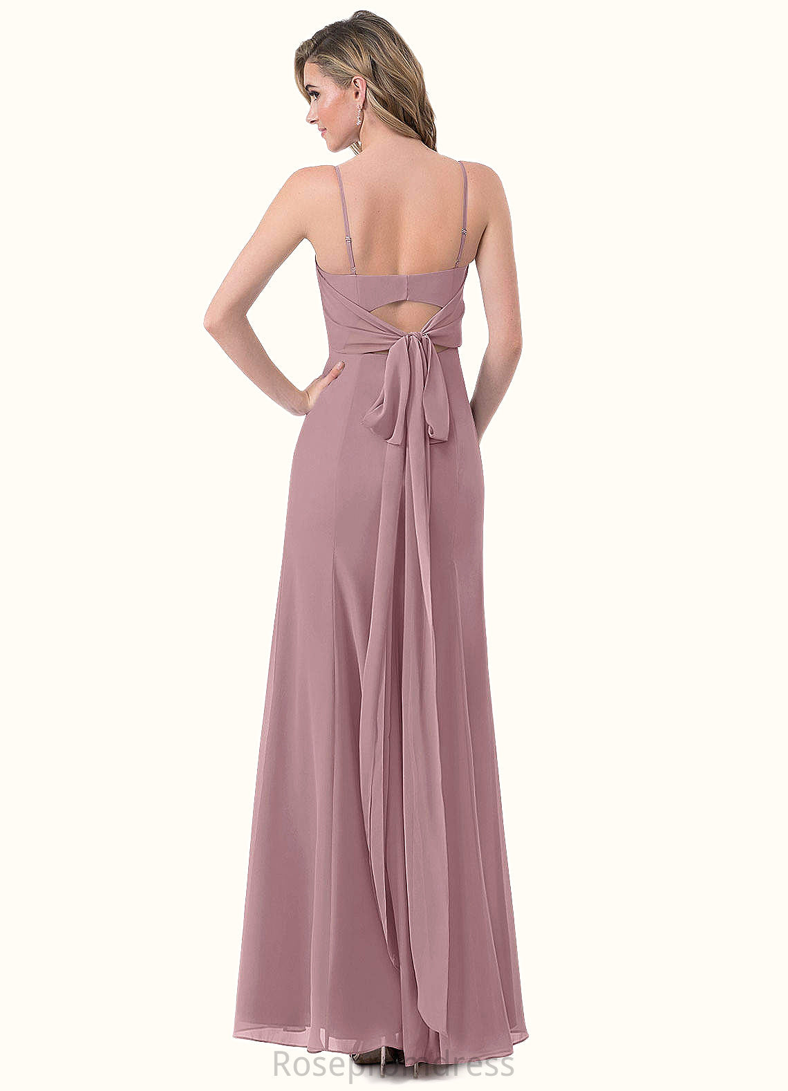 Myla A-Line Side Slit Chiffon Floor-Length Dress SRSP0019651