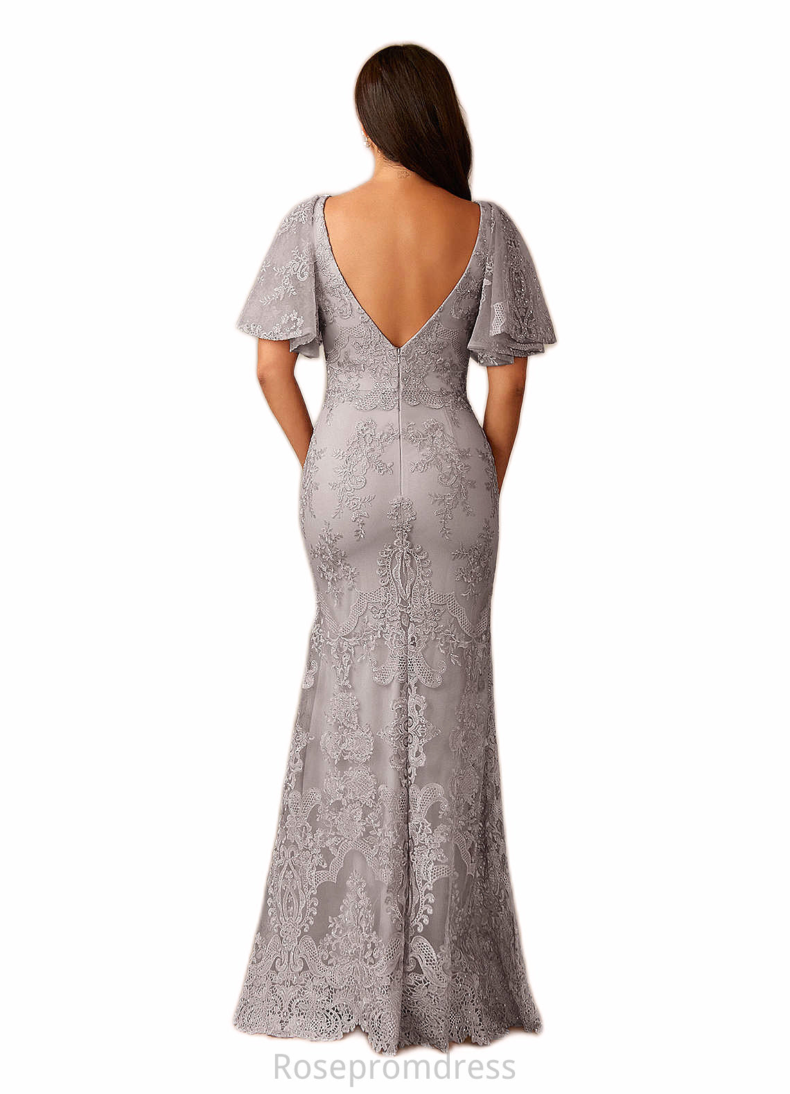 Giselle Mermaid Lace Floor-Length Dress SRSP0019924
