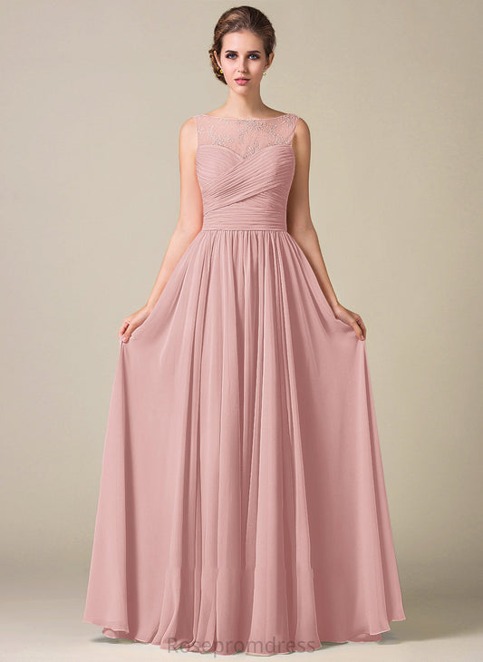 Neckline Fabric ScoopNeck A-Line Silhouette Floor-Length Embellishment Length Ruffle Moira Bridesmaid Dresses