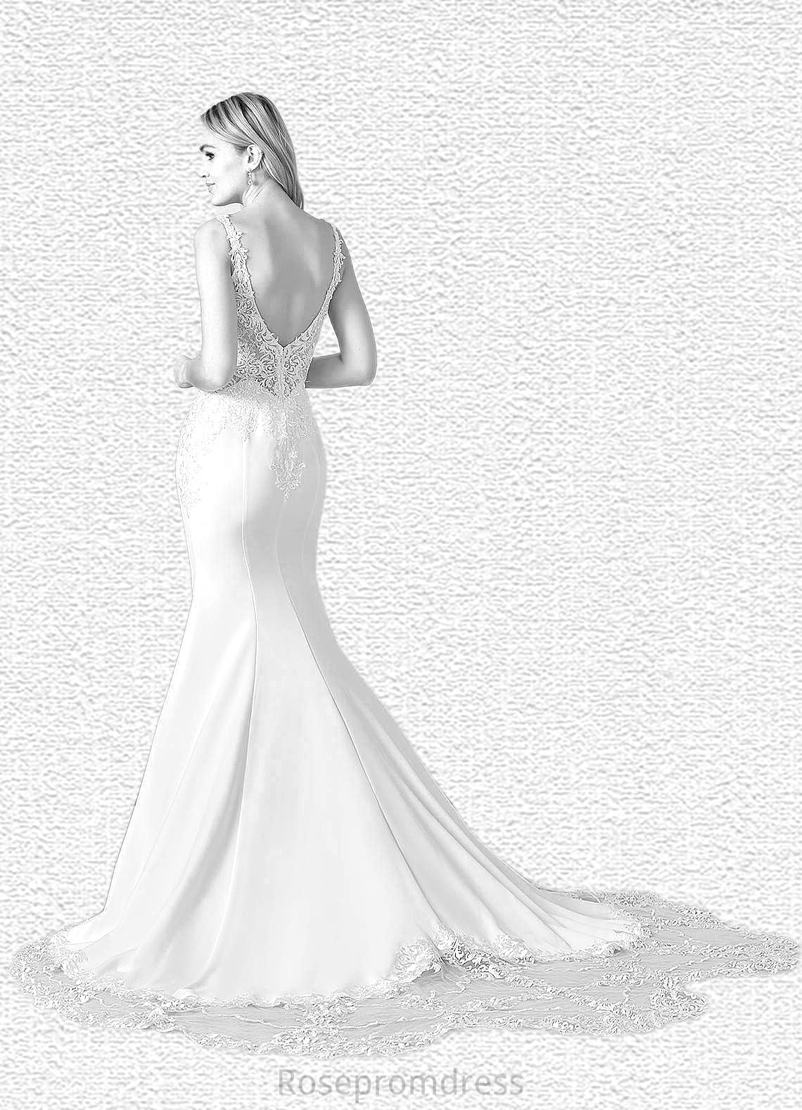 Barbara Mermaid Sequins Lace Cathedral Train Dress SRSP0020102
